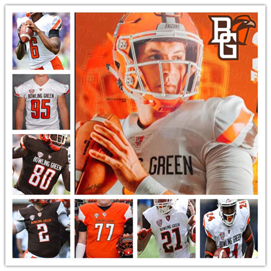 

New Bowling Green BGSU Jersey Football Elijah Eberhardt Riley Keller Tucker Melton Javonte Kinsey Tucker Melton Roland Walder Mitchell 240w, Men white