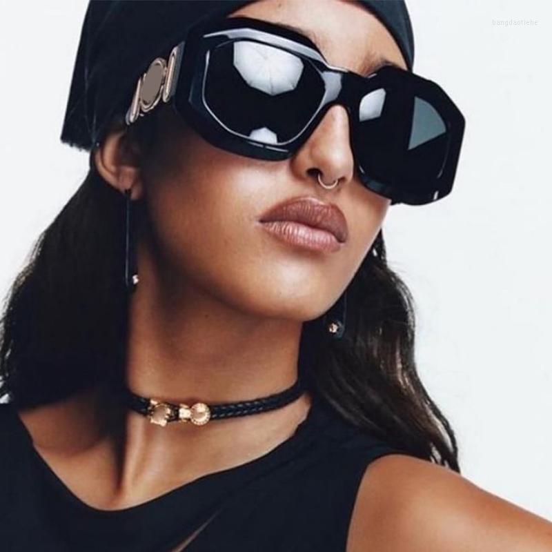 

Sunglasses Big Round Women Thick Frame Oval Oversized Sun Glasses Fashion Black Shades Gafas