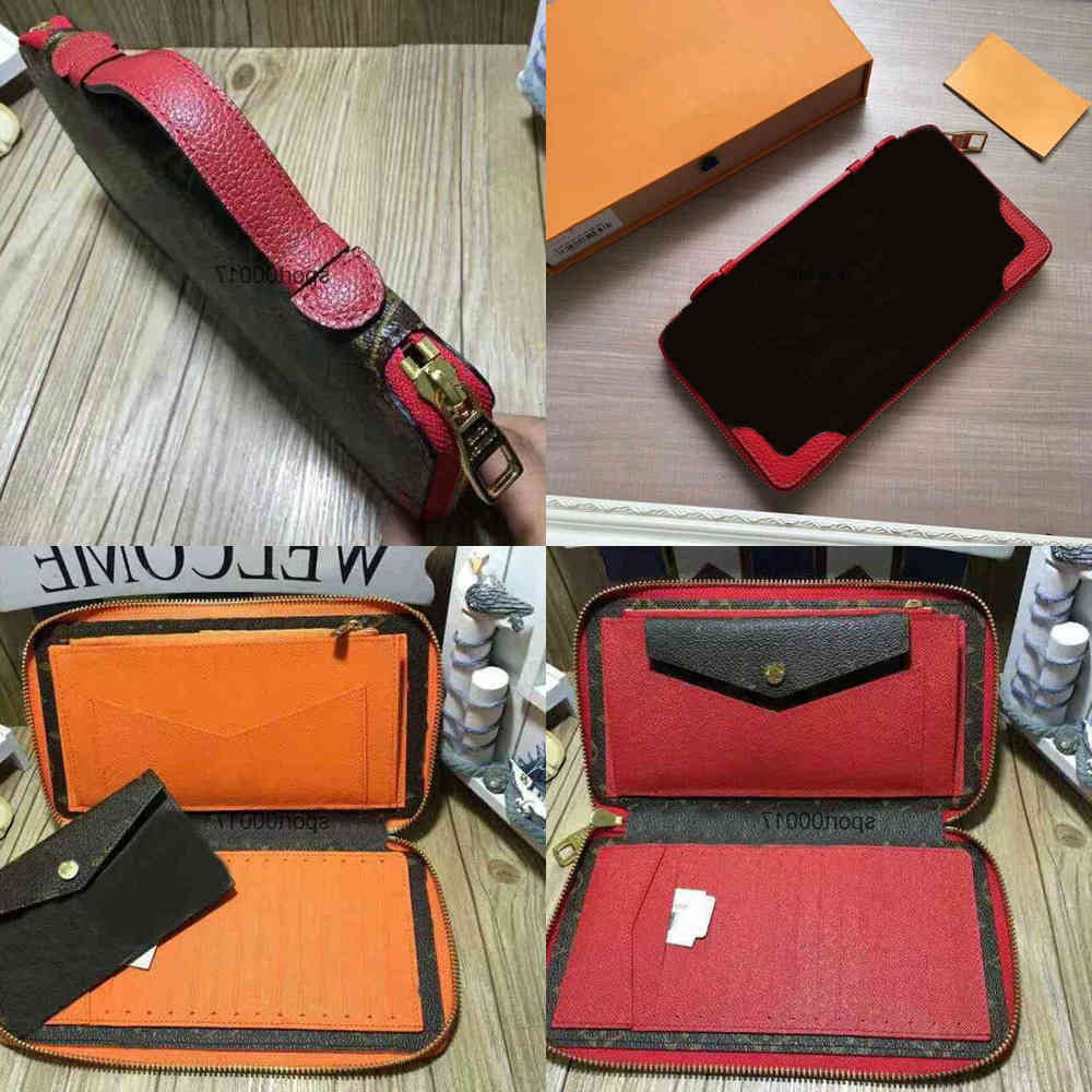 

Bags & Cases Designer Women 60699 mens Card holder Wallets Genuine LEATHER PURSE CX#137 23cm, Red