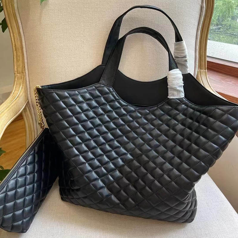 

Sale Women Extra large Shopping Bags quilted Leather handbag Woman 2022 new fashion Tote bag Top quality Icare designer bag lady shopper totes, Size and color