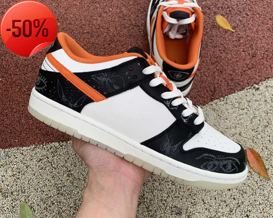 

Boots Top Quality SB Dk Low Pro Halloween Skateboard Shoes Black White Orange Luminous Casual Runner Outdoor Trainers Sneakers Sports With Box, #1