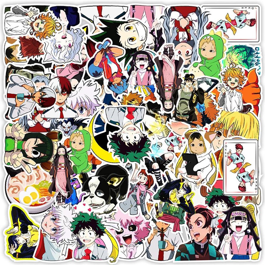 

Waterproof 10 30 50pcs Mix Anime Stickers Demon Slayer My Hero Academia Sticker Cartoon Decals Skateboard Phone Car Laptop Graffiti Sti298D, Mix anime 10pcs