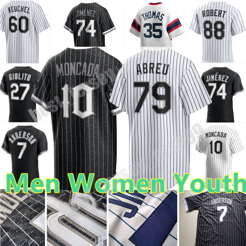 

Custom Tim Anderson Jersey Yermin Mercedes A.J. Pollock Jose Abreu Robert Eloy Jimenez Dylan Cease Yoan Moncada Frank Thomas Michael Men Women Youth Baseball, Colour 4