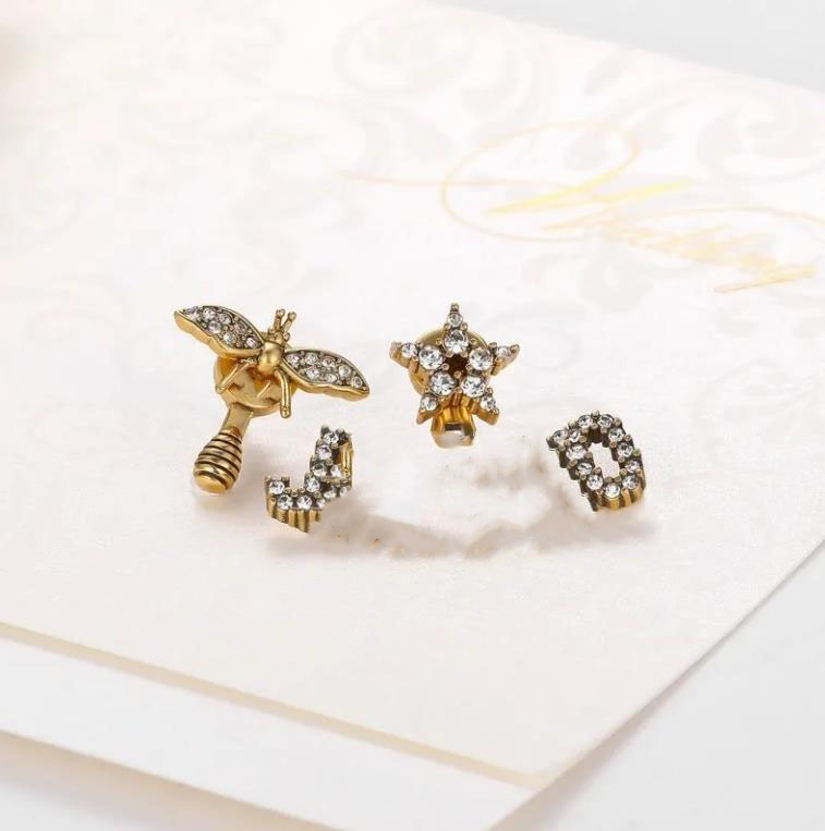 

Charm 925 Silver pin bee studs jewlery earrings designer luxury orecchini aretes cjeweler for mens womens