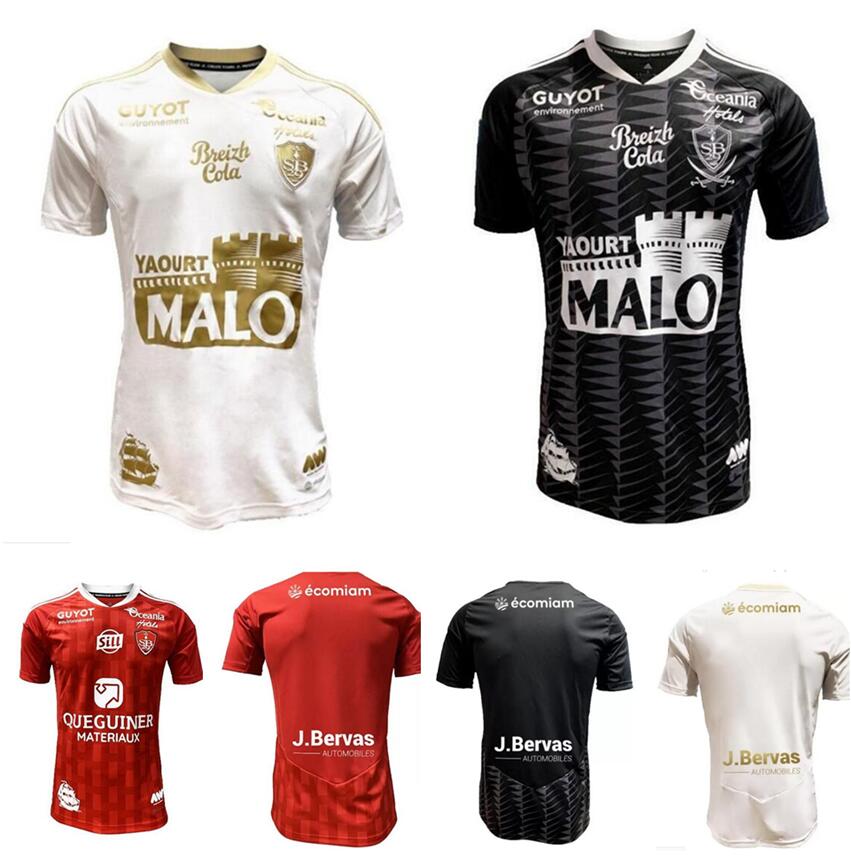 

22 23 Stade Brestois 29 SOCCER JerseyS LASNE DIALLO GRANDSIR CHARBONNIER FAUSSURIER Customize 2022 2023 Brest Red BLACK AWAY HOME JERSEY FOOTBALL SHIRTSWhite Shirt, Cadiz 21-22 away