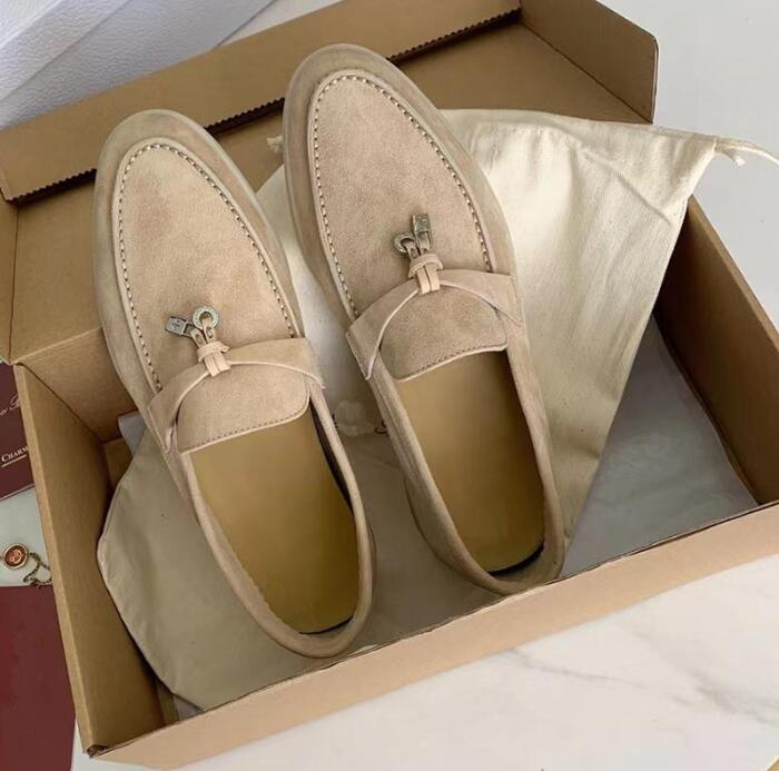 

Womens Dress shoes Top Quality Cashmere loafers Designers Classic buckle round toes Flat heel Leisure comfort Four seasons women factory shoe 35-42