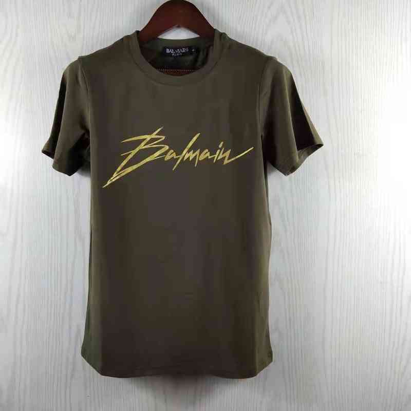 Women's T Shirt s summer Balma button bronzing printed Bajia cotton short sleeve T shirt for men and women 6Z1J