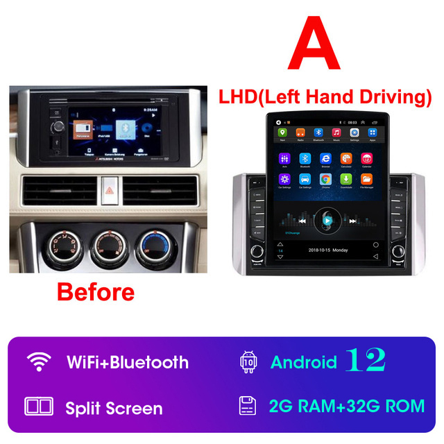 

9 inch Android GPS Navigation Car Video Multimedia for 2017-2018 Mitsubishi Xpander HD Touchscreen Bluetooth with USB AUX support Carplay