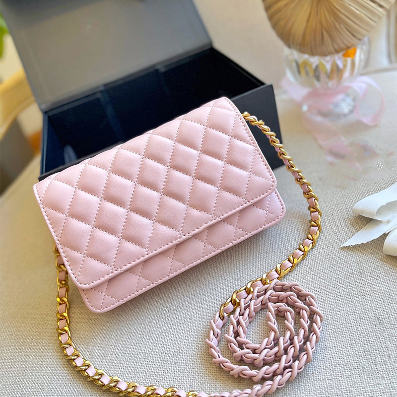 

new chain shoulder bag fashion luxury card holder handbags woman sacoche quilt designers handbag lady leather retro messenger crossbody bag the totes, Black