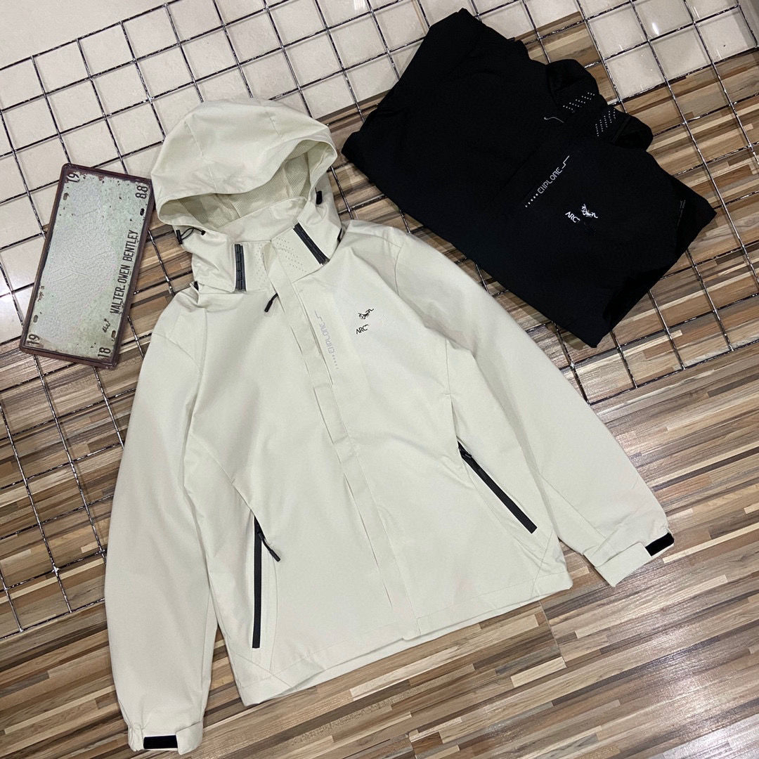 

ARC Jacket Men's Outdoor Sports Hoodie Warm Windproof Waterproof Lightweight Breathable Coat, White