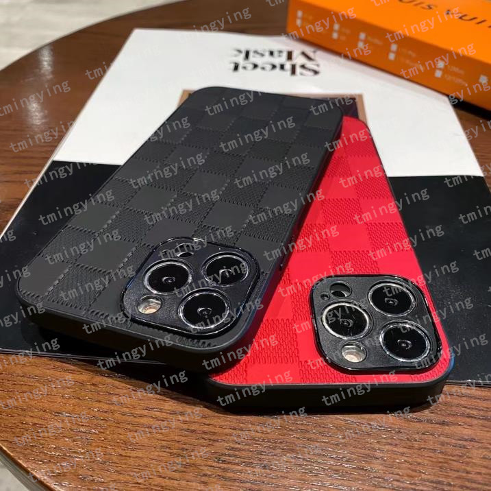 

Top Leather Designer Phone Cases For iPhone 14 Pro Max 13 12 Mini 11 Xs XR X 8 7 14Plus Fashion Print Back Cover Luxury Mobile Shell Full coverage Protection Case, #1- black-with big (l) logo