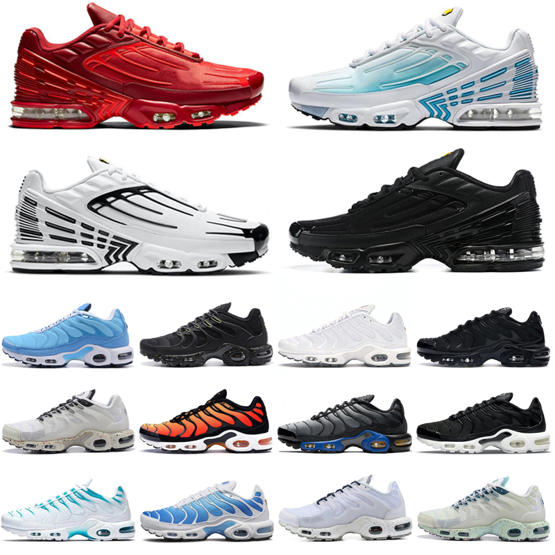 

tn plus 3 running shoes mens chaussures Laser Blue Triple White Black Bred Hyper Violet Silver Red Smoke Grey outdoor sports sneakers trainers, (23) 40-46