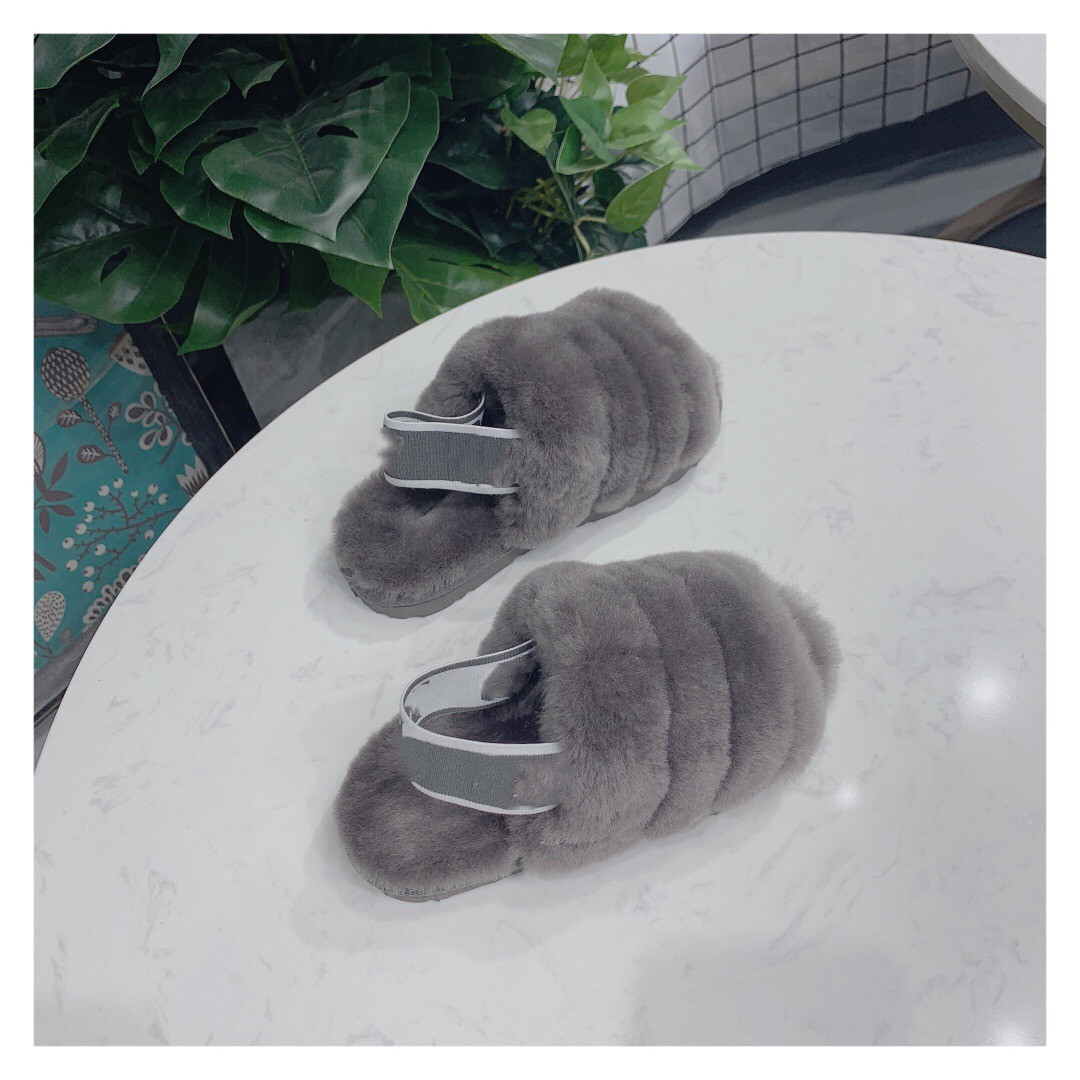 

kids Fluff Yeah Slide Furry Slippers Slides Sandal oh Australia Fuzzy Soft House baby infant grey pink black toddler Shoes Fur Fluffy Sandals Winter warm Slipper, Other color;contact me