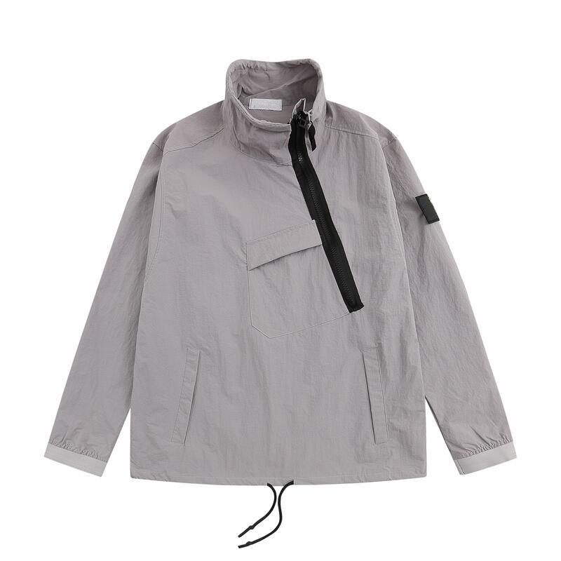 

Mens Jacket Spring Autumn Style For Men Women Windbreaker Coat Long Sleeves Fashion Jackets With Diagonal Zippers Letters