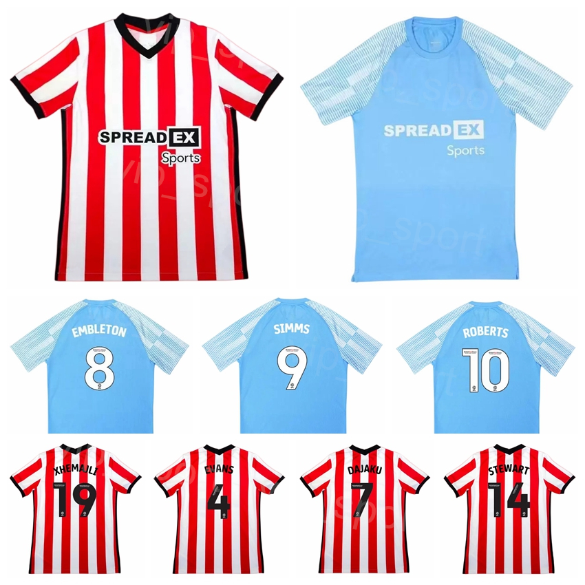 22-23 FC Sunderland STEWART Soccer Jersey PATTERSON BATTH PRITCHARD EMBLETON NEILL EVANS BALLARD SIMMS CLARKE CIRKIN Football Shirt Kits Custom Name