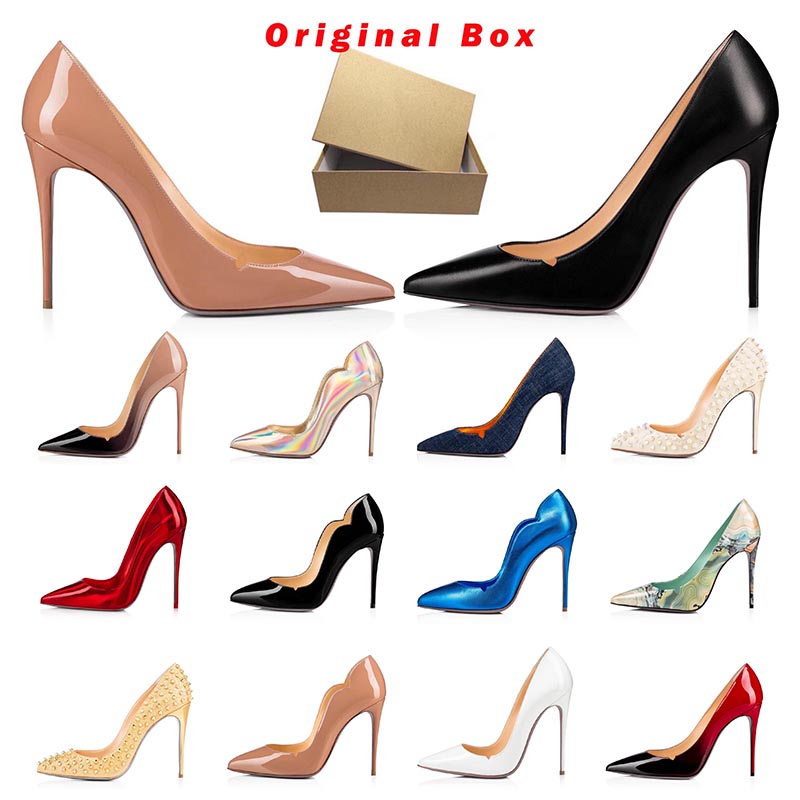 

High Heel Pumps Dress Shoes Luxurys Designers Styles Womens Stiletto Heels Leather Point Toe Loafers Rubber 8 10 12Cm