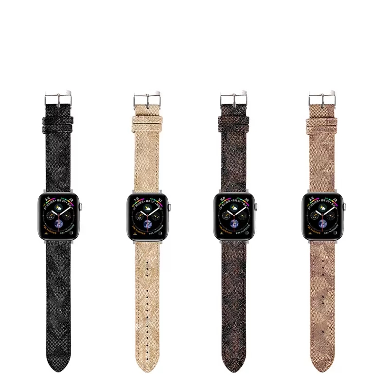 

Designer Leather Smart Straps For Apple Watch Band Smartwatch Band Series 1 2 3 4 5 6 7 SE 38MM 40MM 41MM 45MM Designer Smart Watchebands