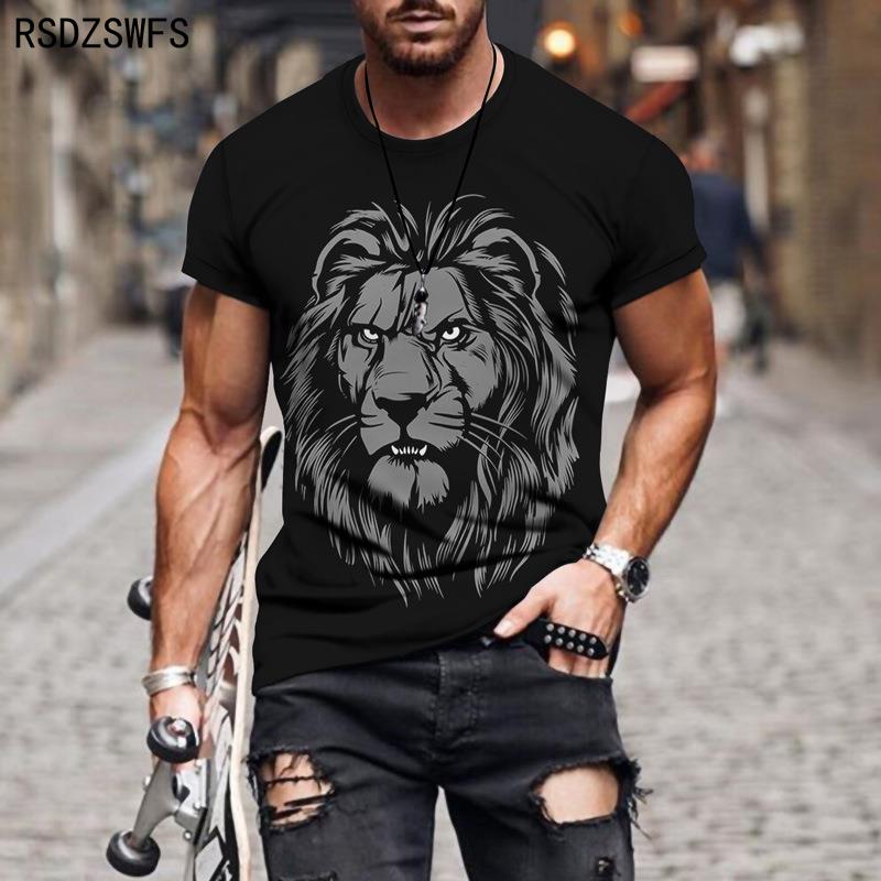 

T shirt Personality Lion Bee Owl Trendy Menswear 3D Printing Tshirt for Men, Lm-1020