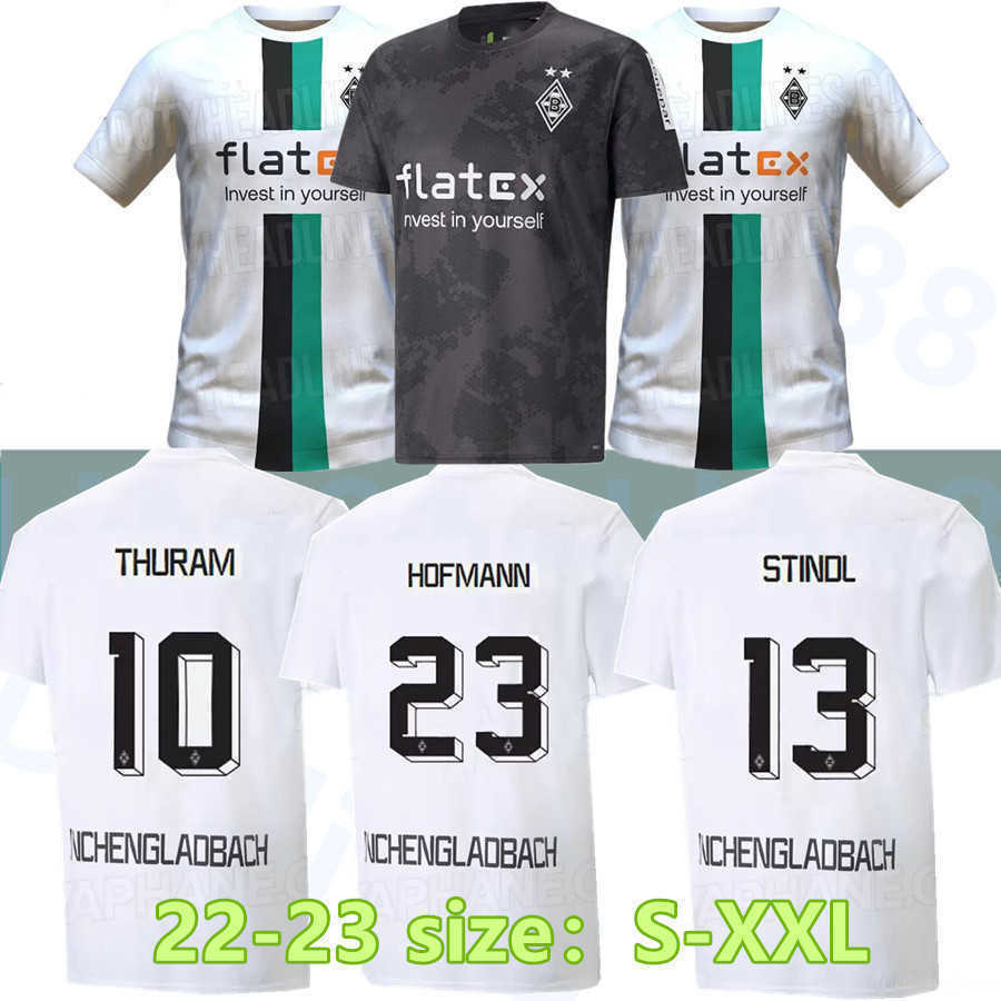22 23 Borussia Monchengladbach soccer Jersey 2022 2023 Gladbach THURAM ELVEDI PLEA STINDL Bensebaini NEUHAUS GINTER HOFMANN EMBOLO men kids-image-796238853