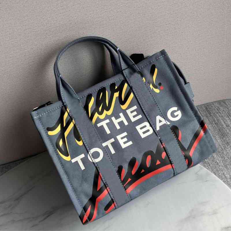 

Totes Marc The Tote Bag Handbag Designer Bags Women Fashion All-match Shopper Shoulder Graffiti Handbags High Quality 32 26 15CM, Extra cost ship nothing