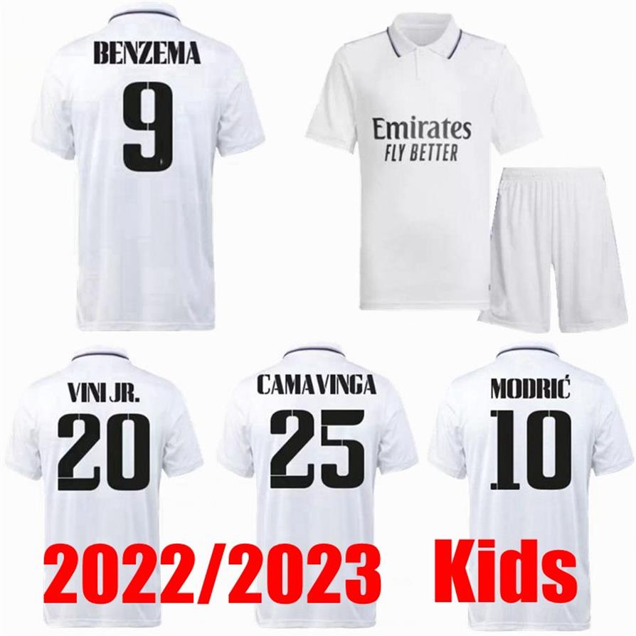 

Boy kids kit BENZEMA soccer jersey 22 23 youth football shirt VINI JR CAMAVINGA ALABA HAZARD ASENSIO MODRIC KROOS VALVERDE REAL MADRIDS320o, Kids 2022/2023 home