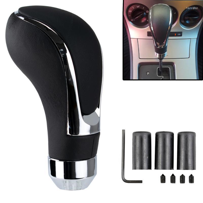 Accessoires intérieurs Cuir universel Auto Manuel Chrome Pommeau de levier de vitesse de voiture Levier de vitesse Stylo Changement de tête Handb
