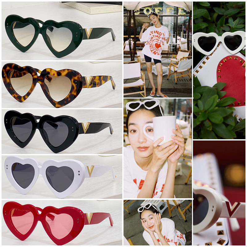 Top Original Designer Sunglasses for men Net red same style VA4104 famous fashionable luxury brand eyeglasses fashion design women heart frame glass