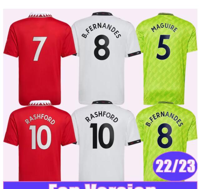 

S-4XL 22 23 Manchester SANCHO Soccer Jerseys VARANE BRUNO FERNANDES RASHFORD POGBA Jersey Football Shirt TELLES 2022 2023 long, 22/23 3rd