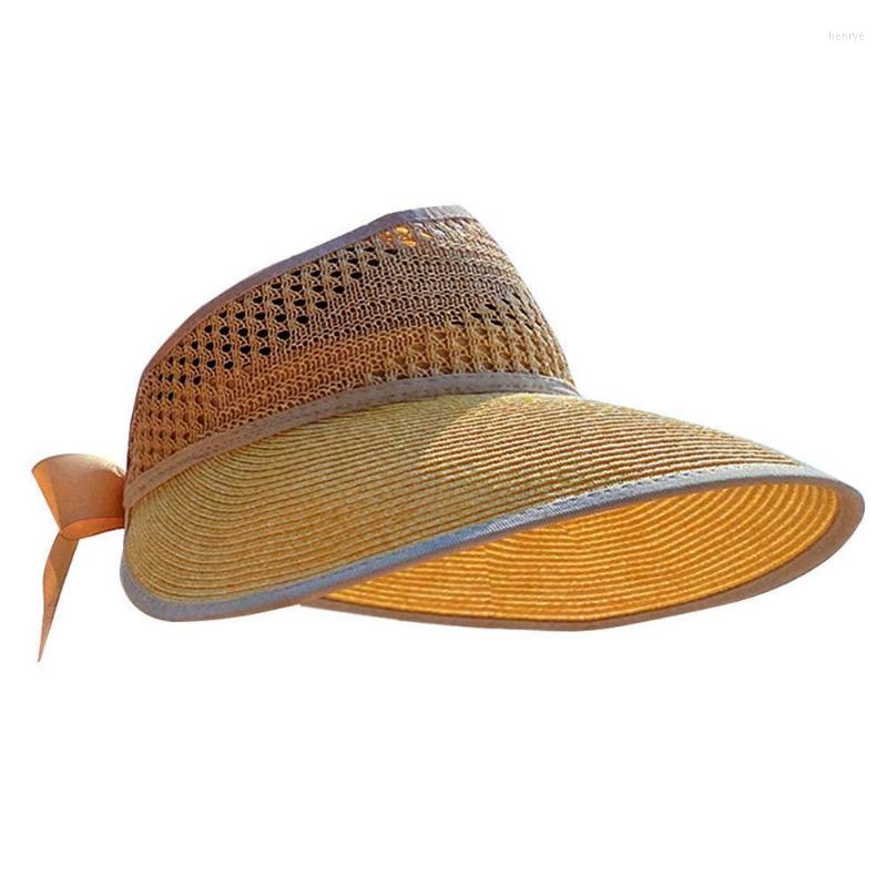 

Visors Foldable Summer Women's Sun Hat Bucket Cap Beige Lace Soft Flowers Panama W9V0 Straw Bowknot Top Ribbon 2022 Caps Beach U7M9