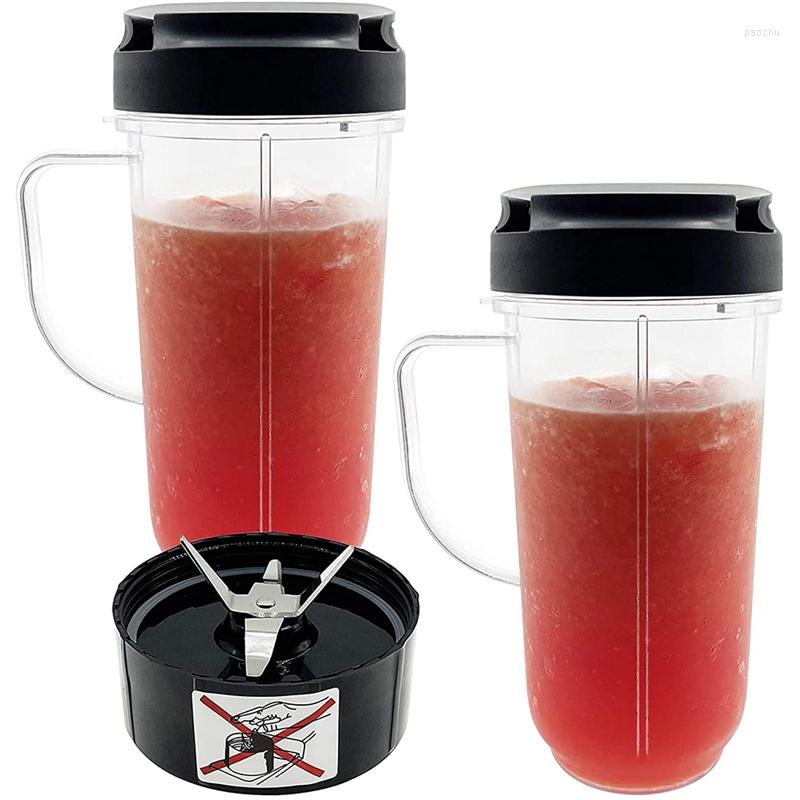 

Juicers Blender 22Oz Cups Mugs & Cross Blade Replacement Parts Compatible For Magic Blenders 250W MB1001 SeriesJuicers