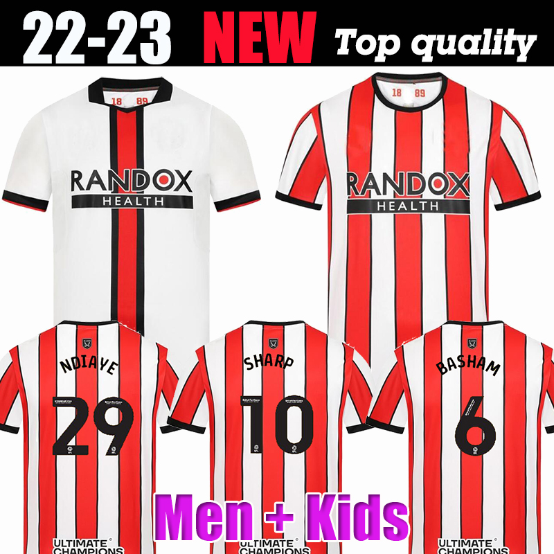 

22 23 Sheffield Soccer Jerseys Sander Berge Berge Home Away John Egan Rhian Brewster Anel Ahmedhodzic Oliver McBurnie Jayden Bogle 2022 2023 de futebol Kit