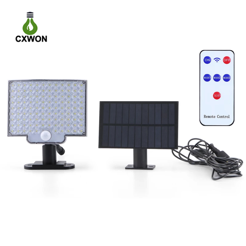 

106LED Split Solar Wall Lights Outdoor IP65 Waterproof Motion Sensor Sunlight Security Light for Garden Garage