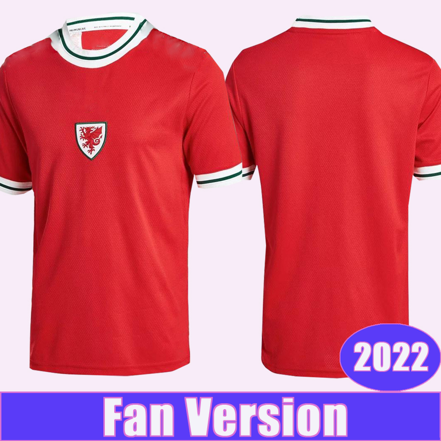 

2022 Wales ALLEN RAMSEY Soccer Jerseys National Team BALE WILSON Home Red Away Yellow Football Shirt Short Sleeve Uniforms, Qm2328 2020 home europe.. patch