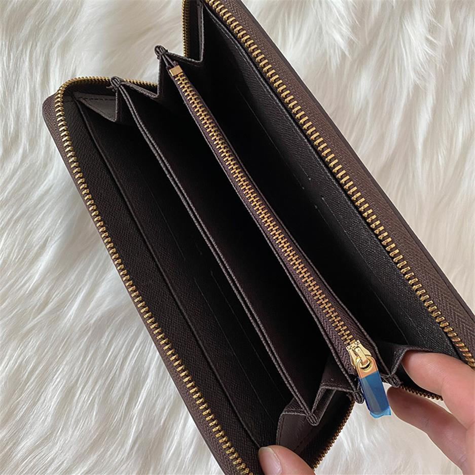 

Whole wallets 6 colors famous brand fashion single zipper designer men women wallet PU leather lady ladies long purses womens purse men294n, Black flowers