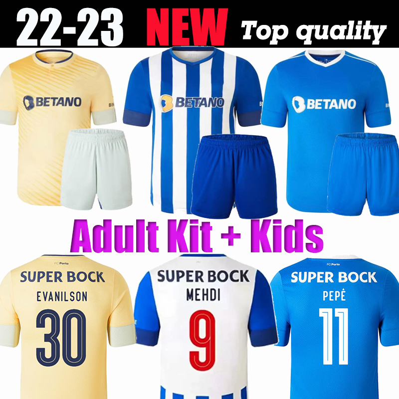 

Adult suit Porto soccer jersey home away third 2022 2023 Sergio Mehdi Evanilson TAREMI PEPE football shirt Otavio men kids kit maillots Martinez Mateus VITINHA