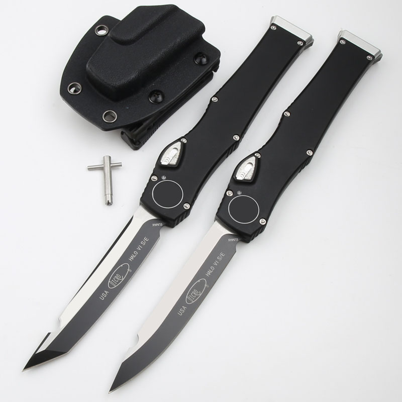 

2 Models Halo 6 Out of Front Knife 150-10 Combat Automatic Pocket Knives EDC Tools