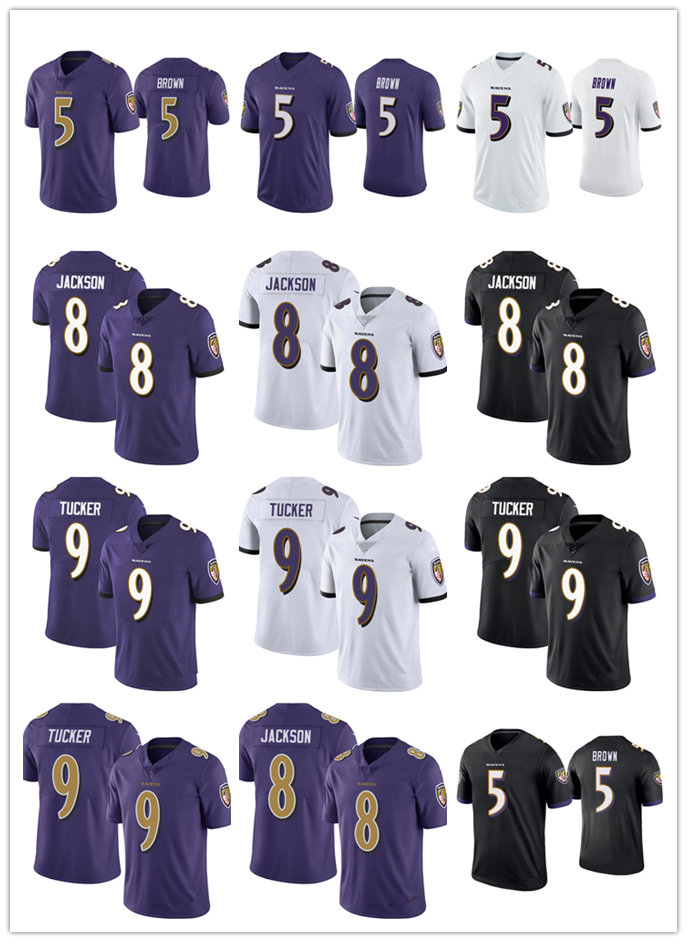 

Football Jersey Baltimore''Ravens''MEN''NFL''Women Youth Justin Tucker 8 Lamar Jackson 5 Marquise Brown Limited Player, 12