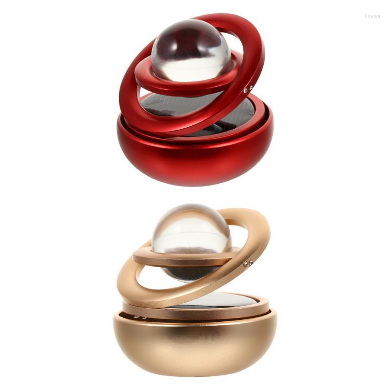 

2Pcs Rotating Car Perfume Solar Energy Diffuse Air Purifier Freshener