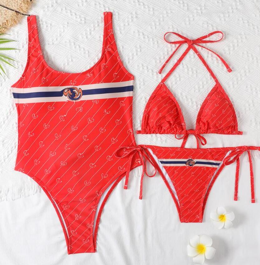 

Womens Swimwear Sexy Letter Print GGity One-piece Swimsuit Charming Beach Wear Various Color Styles, 02