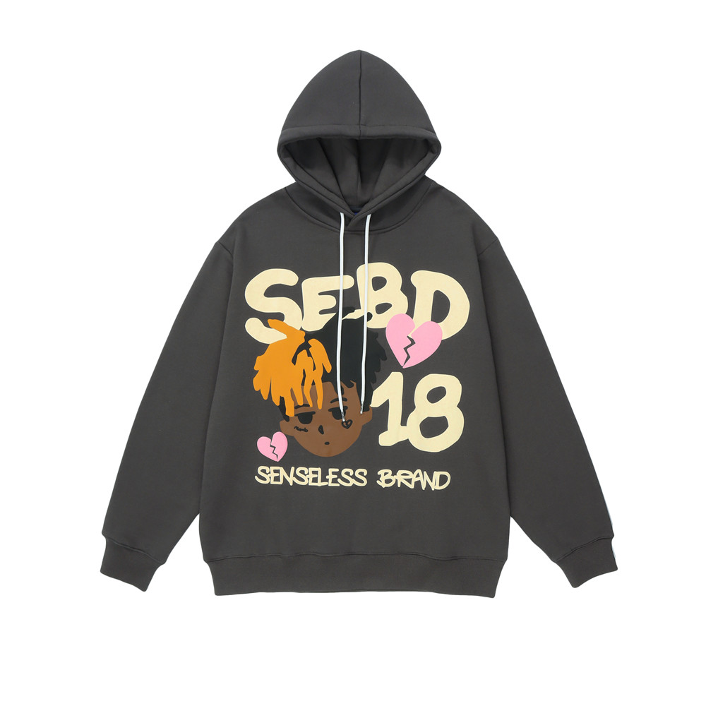 

Cartoon Printed Fleece Hooded Sweatshirts Men Women Autumn Oversized Men's Hoodies