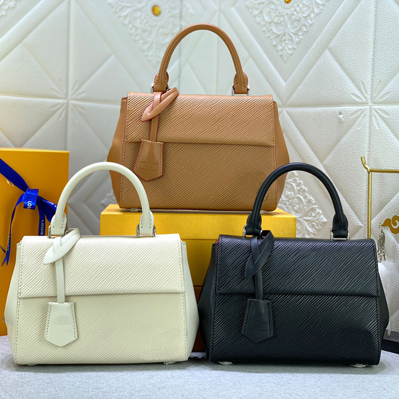 

Luxury Brand Totes Cluny BB Womens Shoulder Bag Tote Top Handle Magnetic Flap Handbag colorful leather Jacquard Strap Crossbody M42738 M58925 M58928 M58931 S3YO, Red