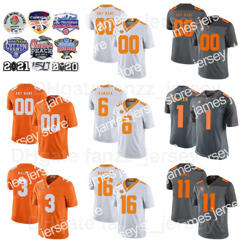 

American College Football Wear NCAA College Football Tennessee Volunteers Jersey 5 Hendon Hooker 7 Joe Milton III 8 Tiyon Evans 2 Jabari Small 23 Jaylen Wright 1 Velus, Orange