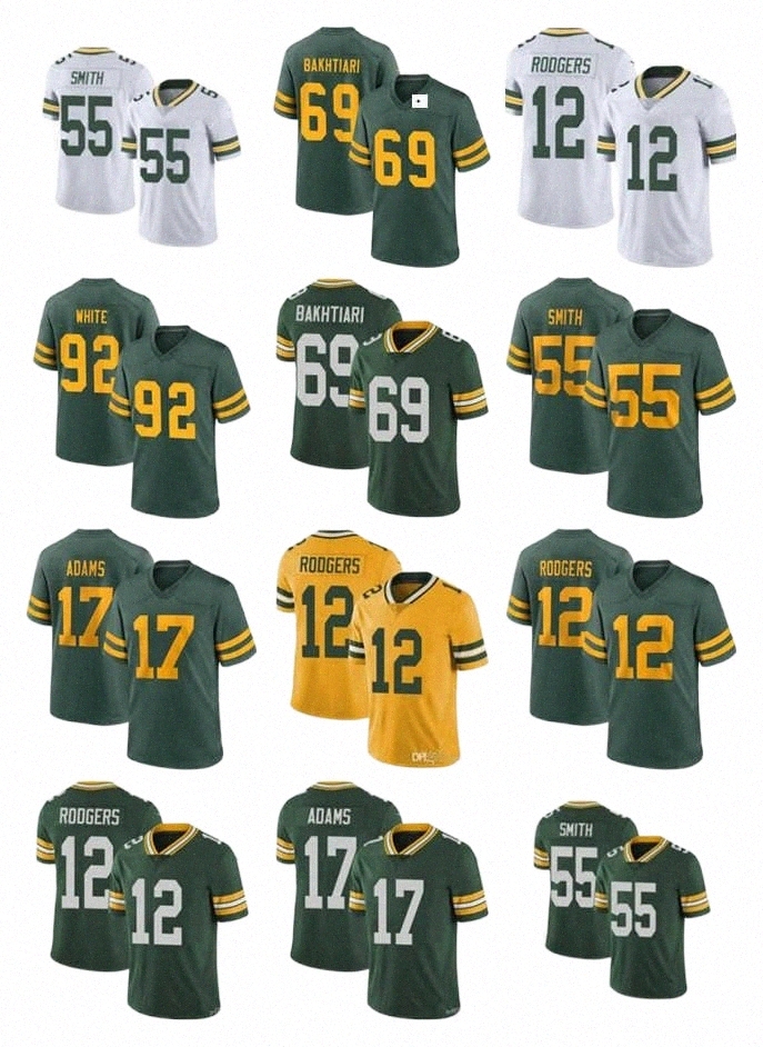 

Soccer Sets/Tracksuits football Jerseys custom Men women youth Green Bay''Packers''Jersey 12 Aaron Rodgers 23 Jaire Alexander 17 Davante Adams 69 David Bakhtiari U8FH#, Color