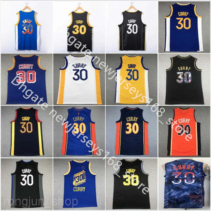 

Jersey 2022 Basketball Stephen 30 Curry 75th Black Yellow Blue White Color Men Stitched golden state''warriors''Men Jersey Size -2XL Top Quality, Picture