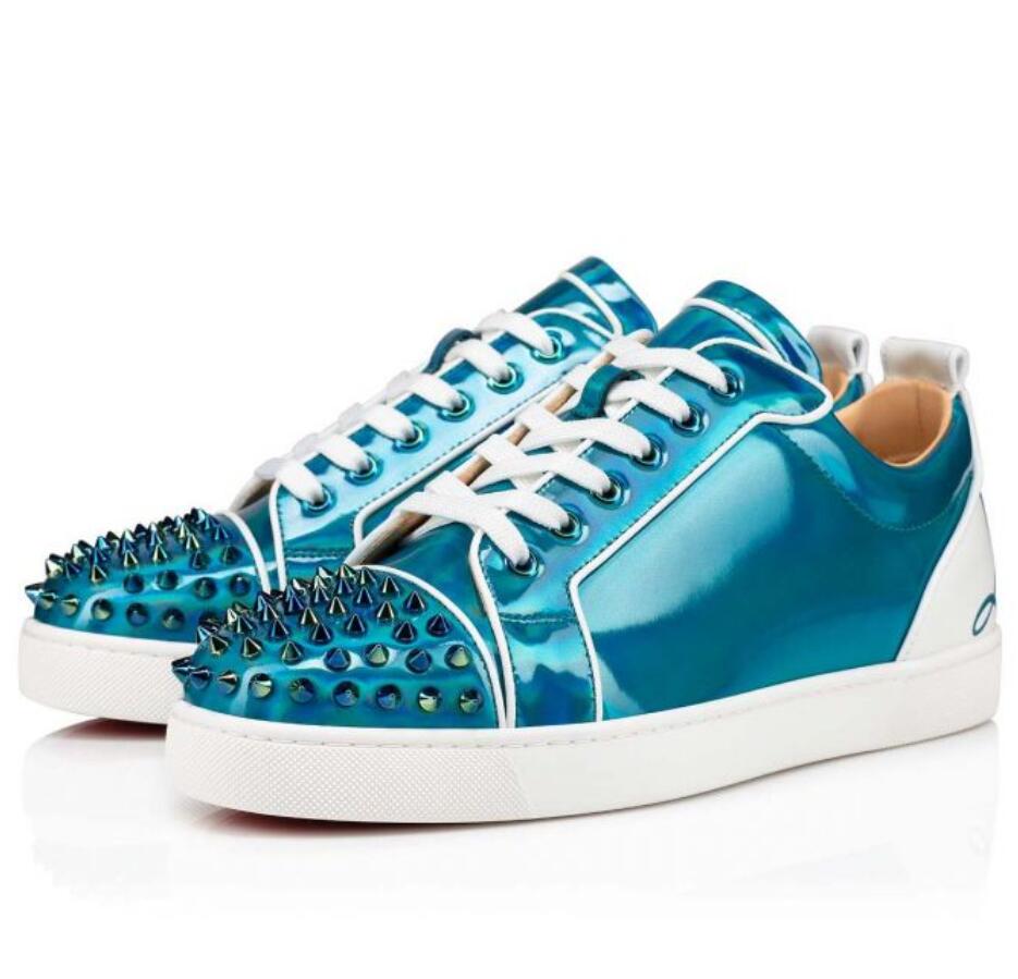 

Newest Style Rviets casual shoes Red soles homme sneaker Fun Louisflat Junior Spikes Men Women lace up platform orlato runner trainers