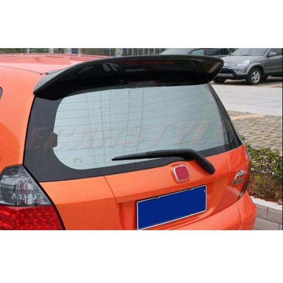 Spoiler de toit pour Honda Fit Jazz 03-08 Spoiler Fit Jaz en fibre de carbone Glossy Black288s