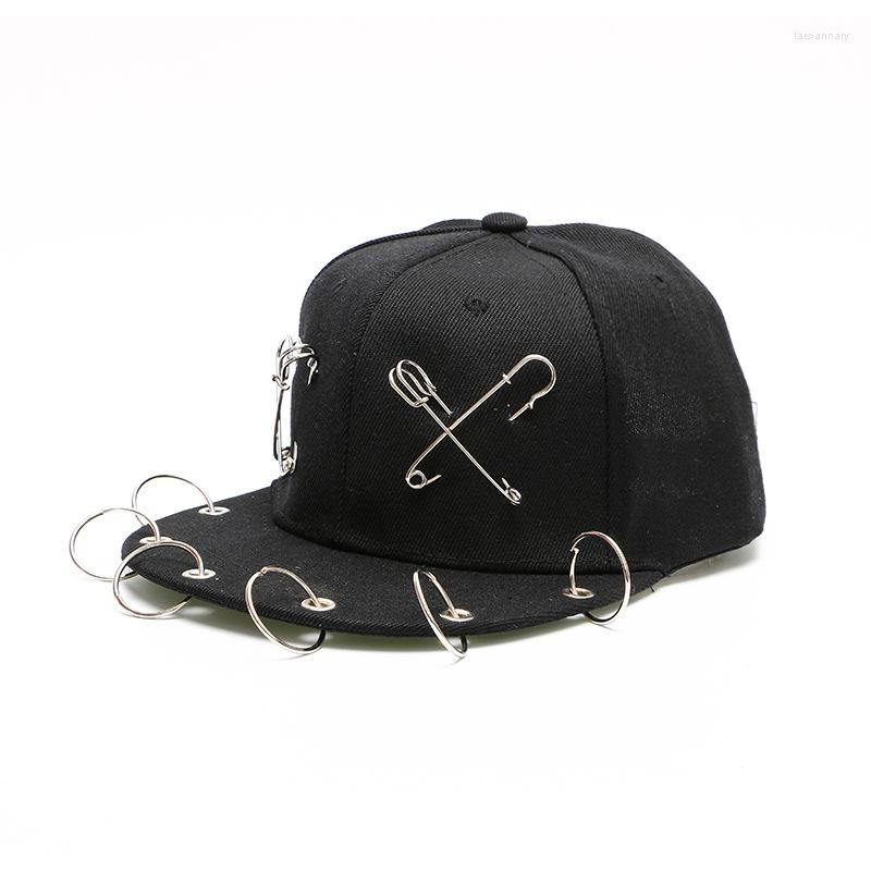 

Ball Caps Punk Style Black Parent-child Hip Hop Hats Trend Pin Rivet Tassel Baseball For Men Women Street Fashion Show Casual