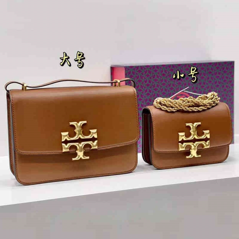 

Designer Bags Torysburchs Female 2022 Eleanor Flap Cowhide Tofu Single Gold Brick Small Square Shoulder Crossbody Tote Bag E09G, White
