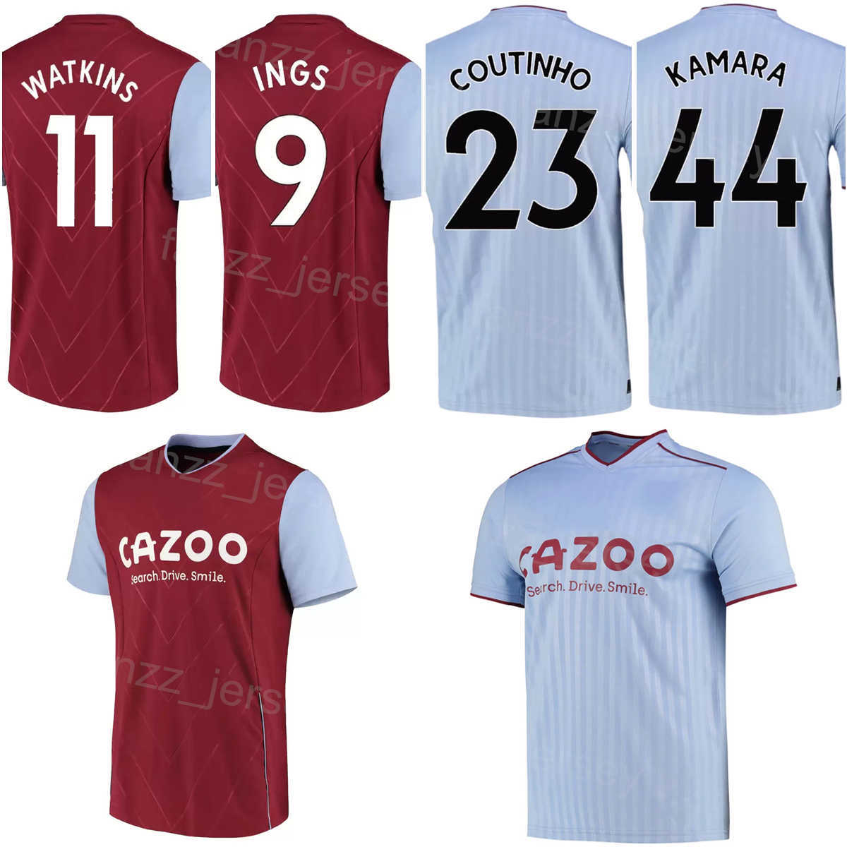 2022-23 FC Club 9 INGS Soccer Jersey Team RAMSEY CASH BUENDIA McGINN COUTINHO DIGNE MINGS KAMARA DOUGLAS LUIZ BAILEY WATKINS Football Shirt Kits-image-796117434