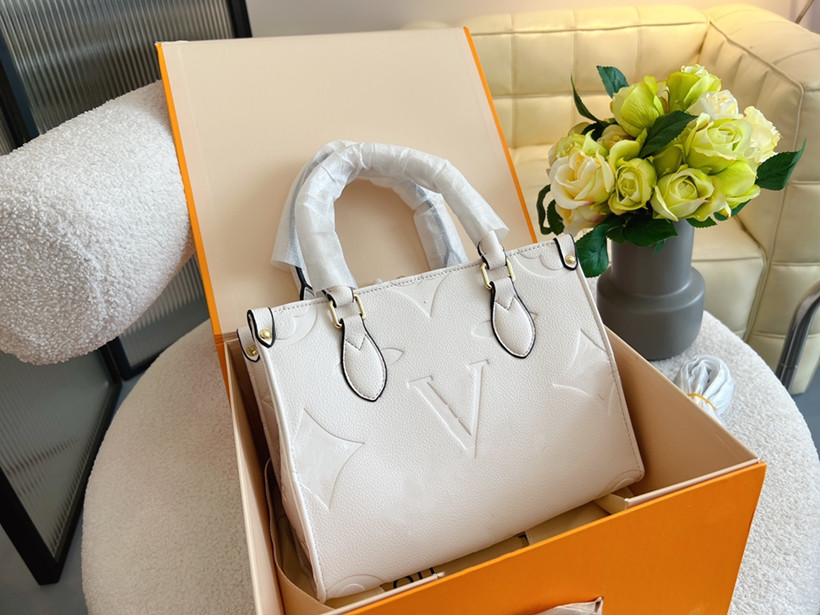 

FASHION Crafty ONTHEGO PM WOMEN luxurys designers bags Embossing Monograms genuine leather lady Handbags messenger crossbody shoulder bag Totes Wallet backpack, Extra shipping